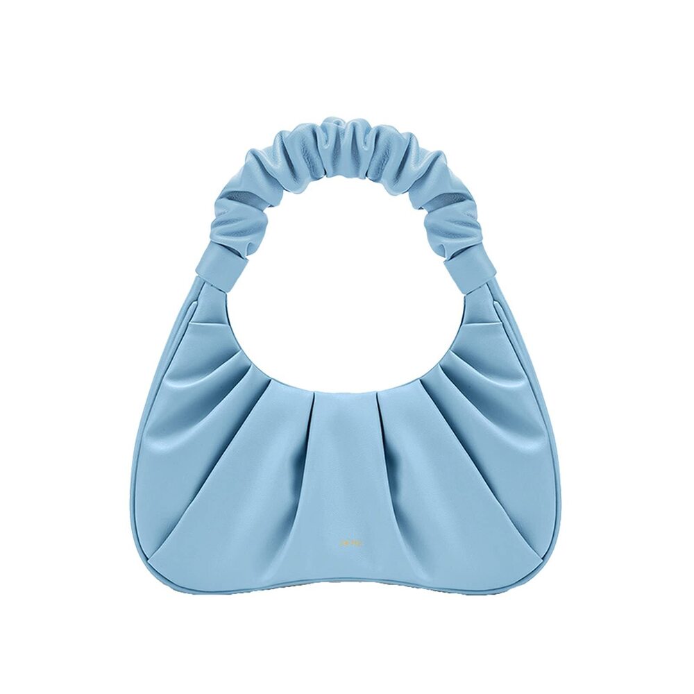3591 Gabbi Ruched Hobo Handbag - Light Blue